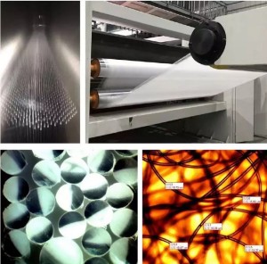 第一条国产并列双组分纺粘非织造布生产线试产成功